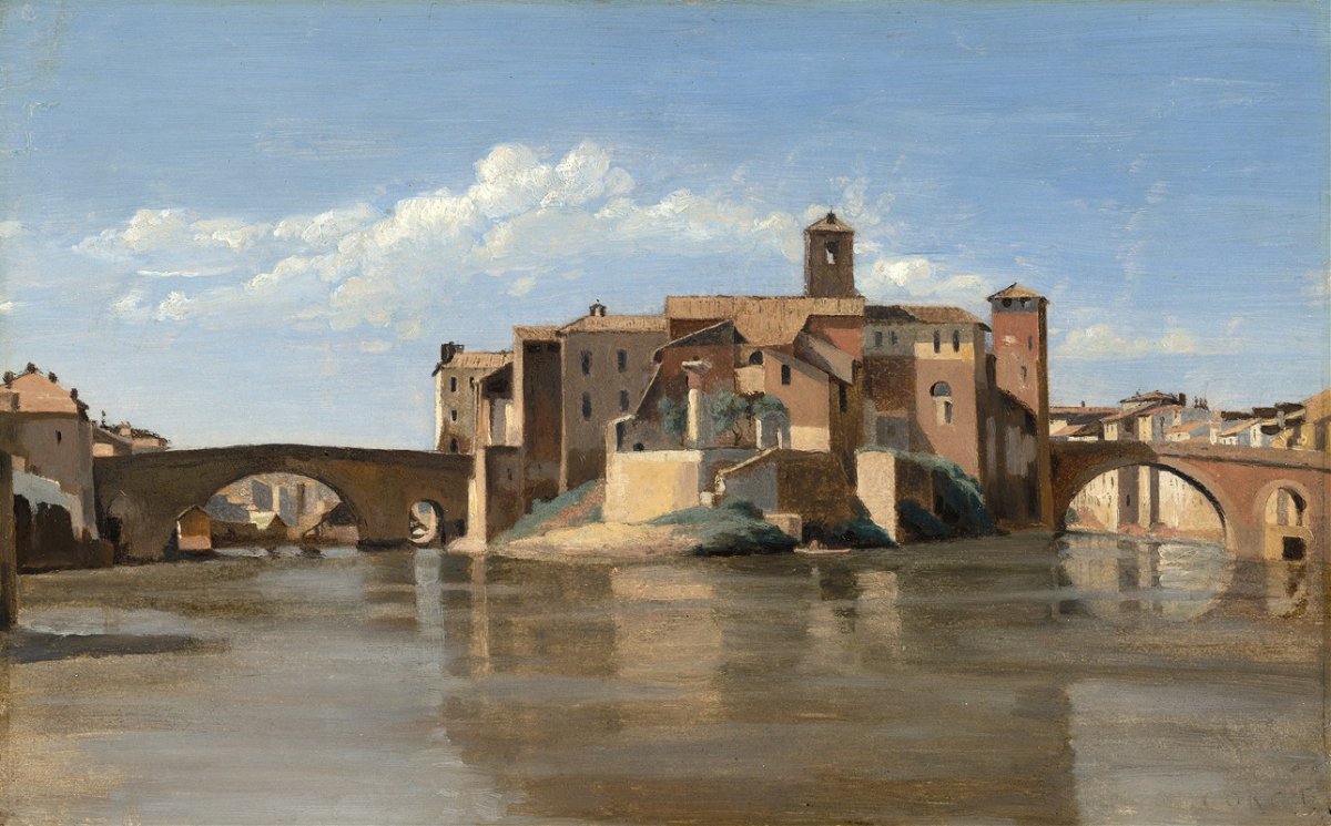 L'île et le pont de San Bartolomeo, Rome (1825-1828)