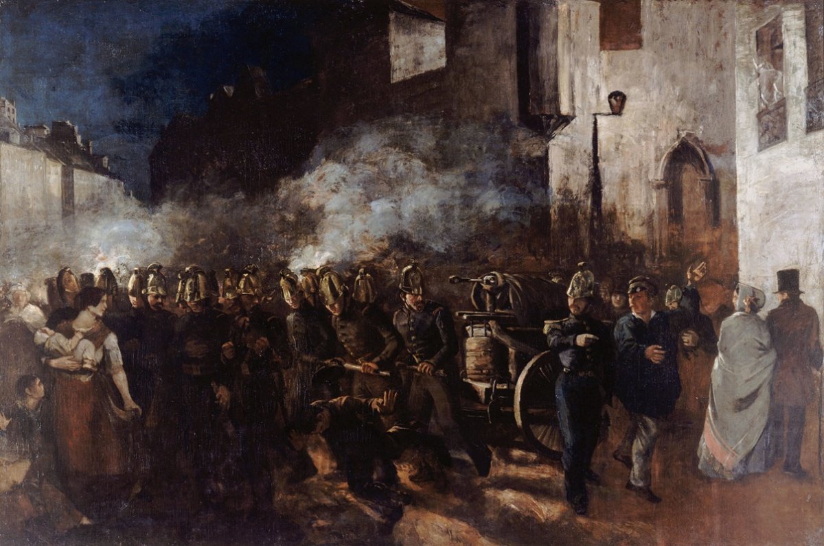 Pompiers courant à un incendie (1850-1851)