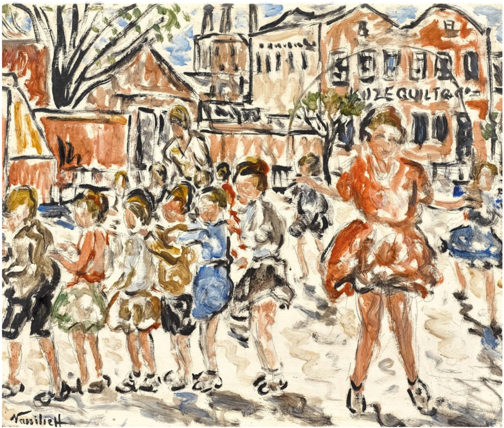 Enfants jouant à l'école de Collingwood, 1939