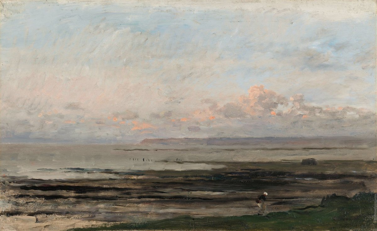 Plage à marée basse (vers 1850 - vers 1878)