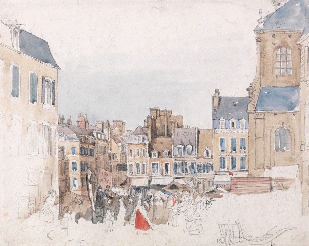 Une place de marché française (1829)