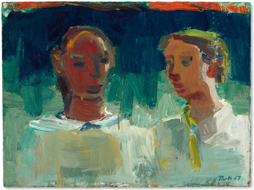 Deux personnes en blanc, 1957