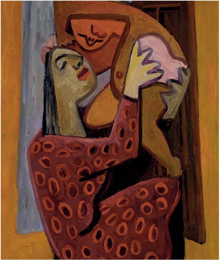 Mère avec robe à pois, environ 1930