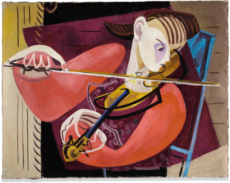Violoniste, peint vers 1936-1940