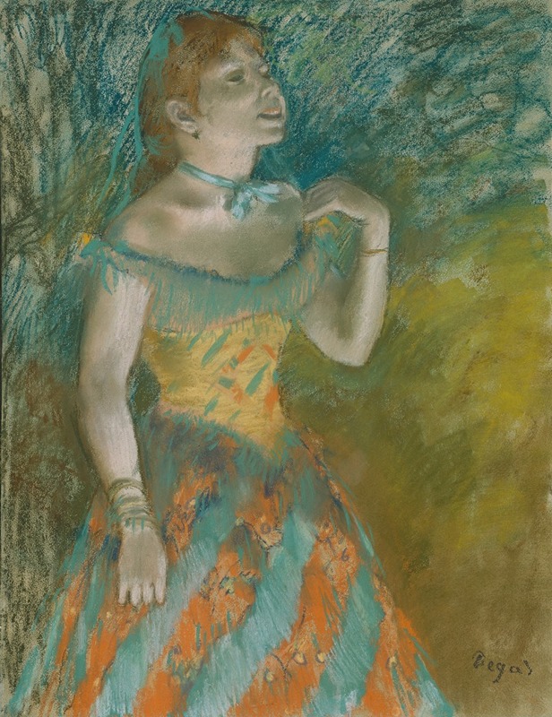 La chanteuse en vert (vers 1884)