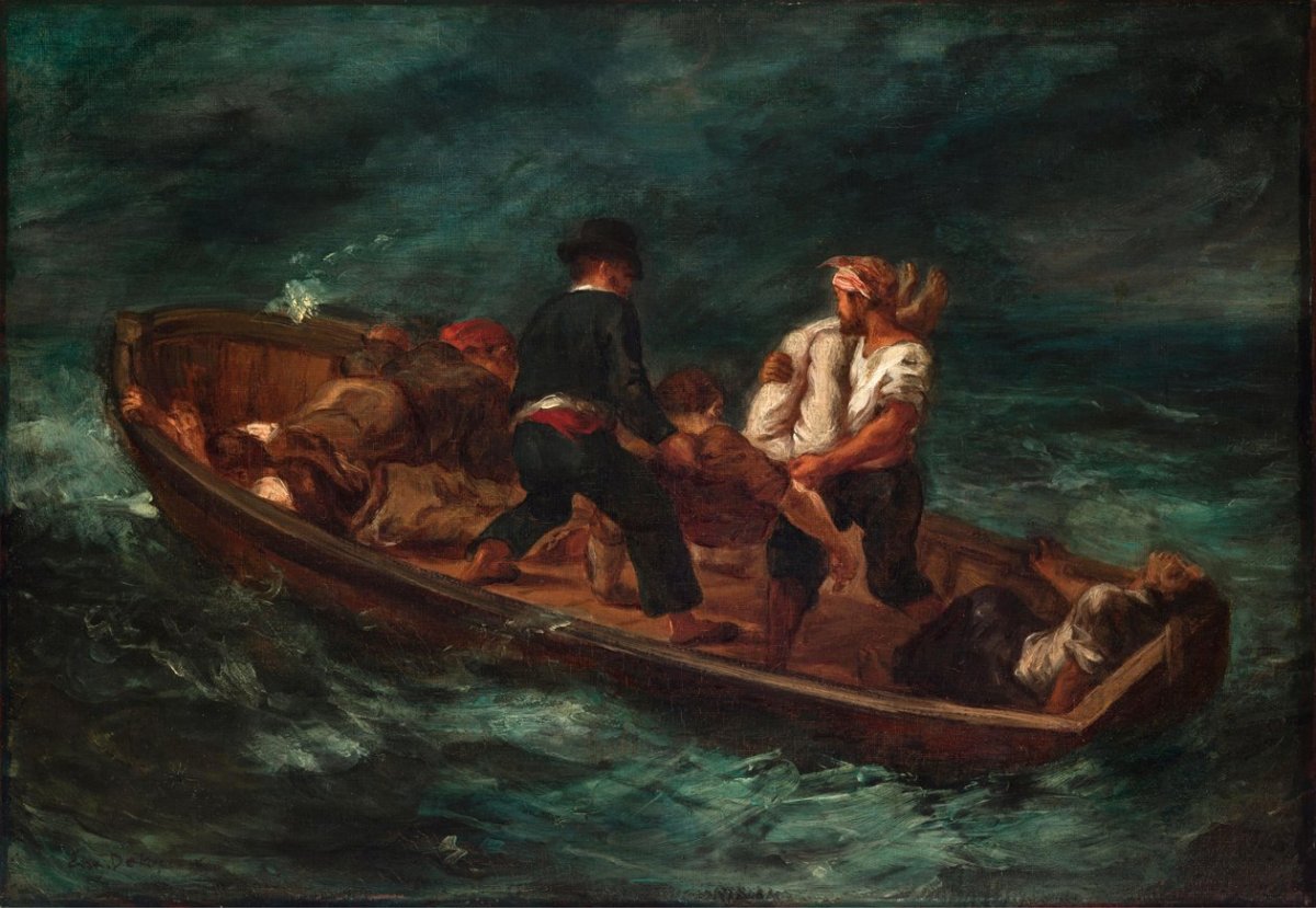 Après le naufrage (Péniche de Don Juan - Cadavre jeté à la mer) 1840