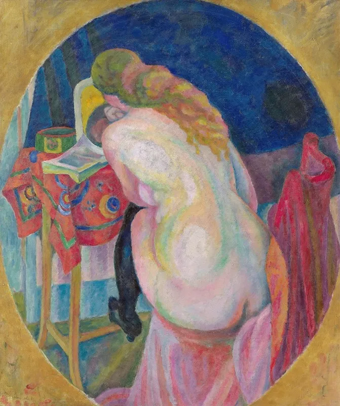 Femme nue lisant, 1915