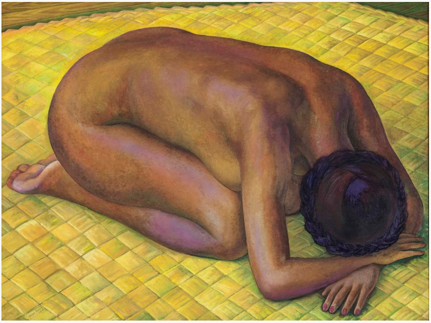 Nieves nue à genoux sur un tapis, 1940