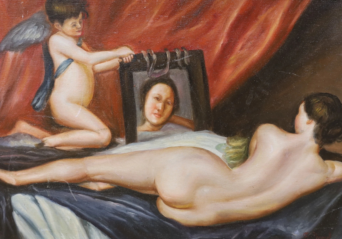 Étude d'une femme nue et d'un chérubin