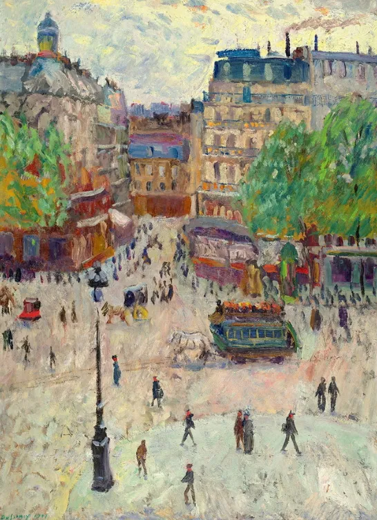 Place de la Bastille, l'Omnibus Bastille - Madeleine, 1907