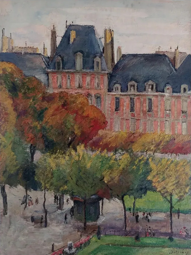 Paris, la Place des Vosges à l''automne