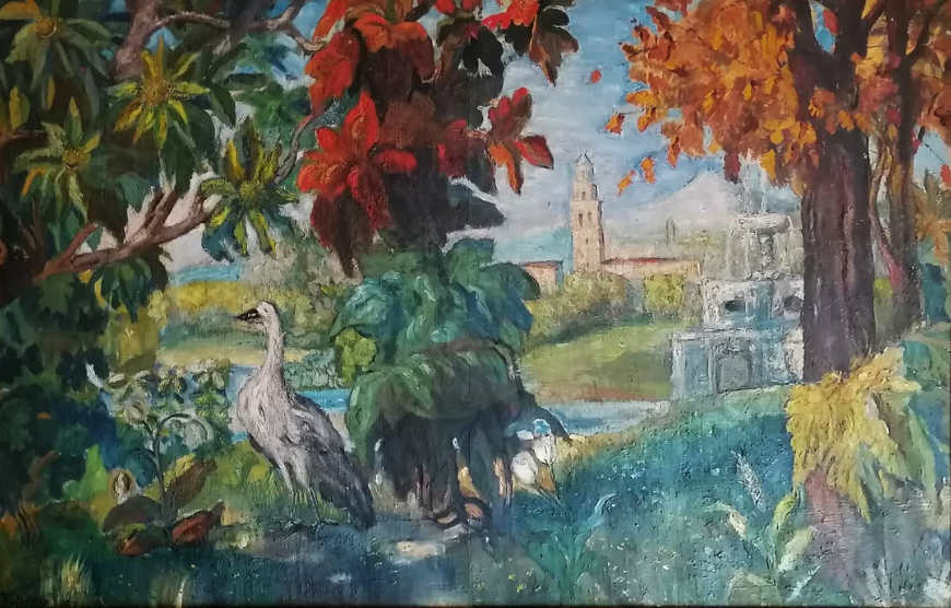 Paysage à l'oie blanche - Projet de tapisserie