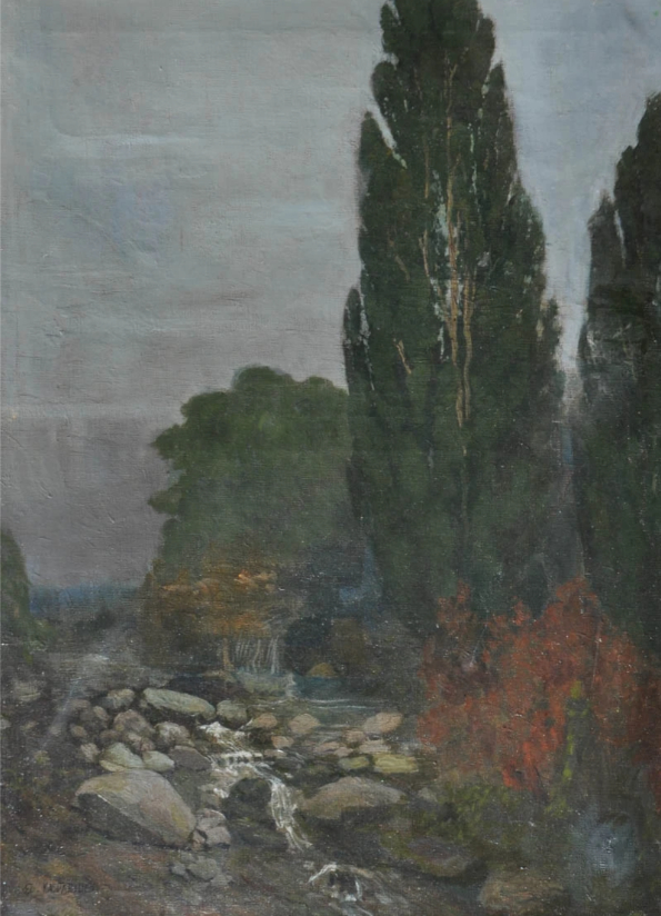 Paysage avec arbres