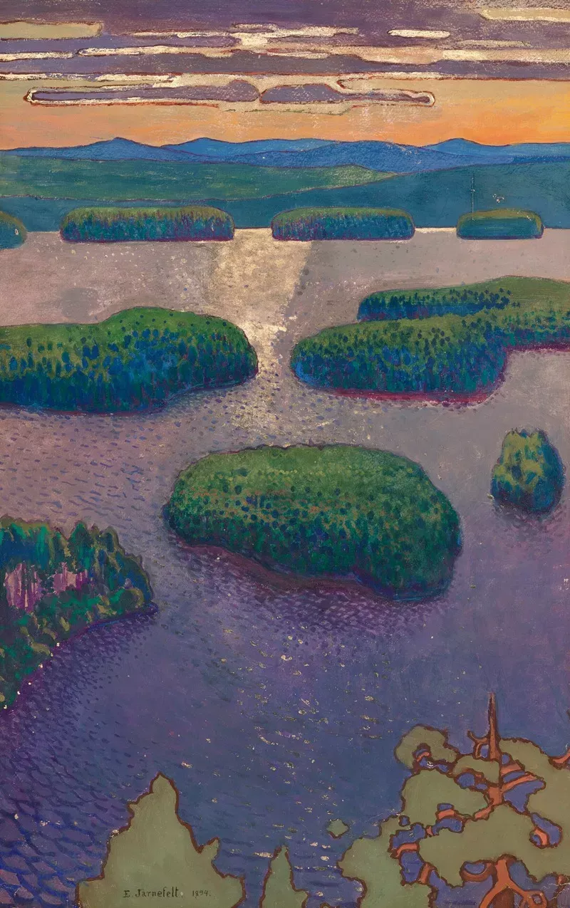 Coucher de soleil sur un lac (1894)