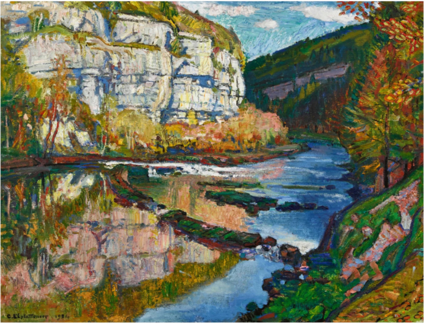 Le Doubs, barrage du moulin Calame, 1934