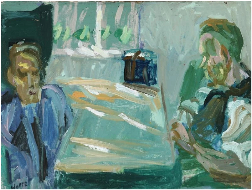 Deux personnages à table, 1945