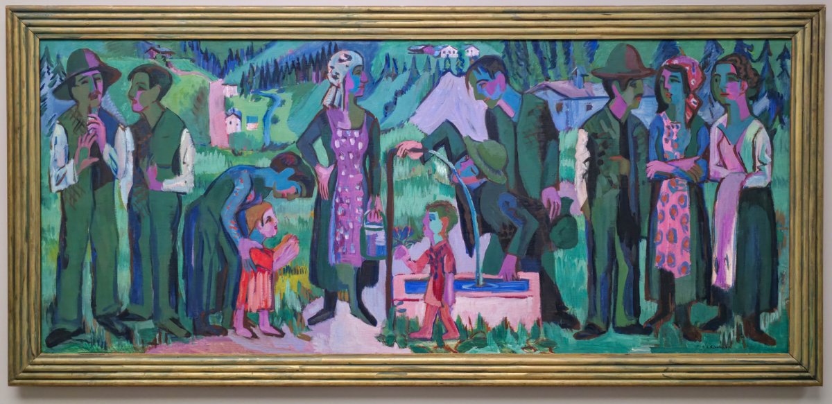 Dimanche à la montagne. Scène près de la fontaine, 1923-25