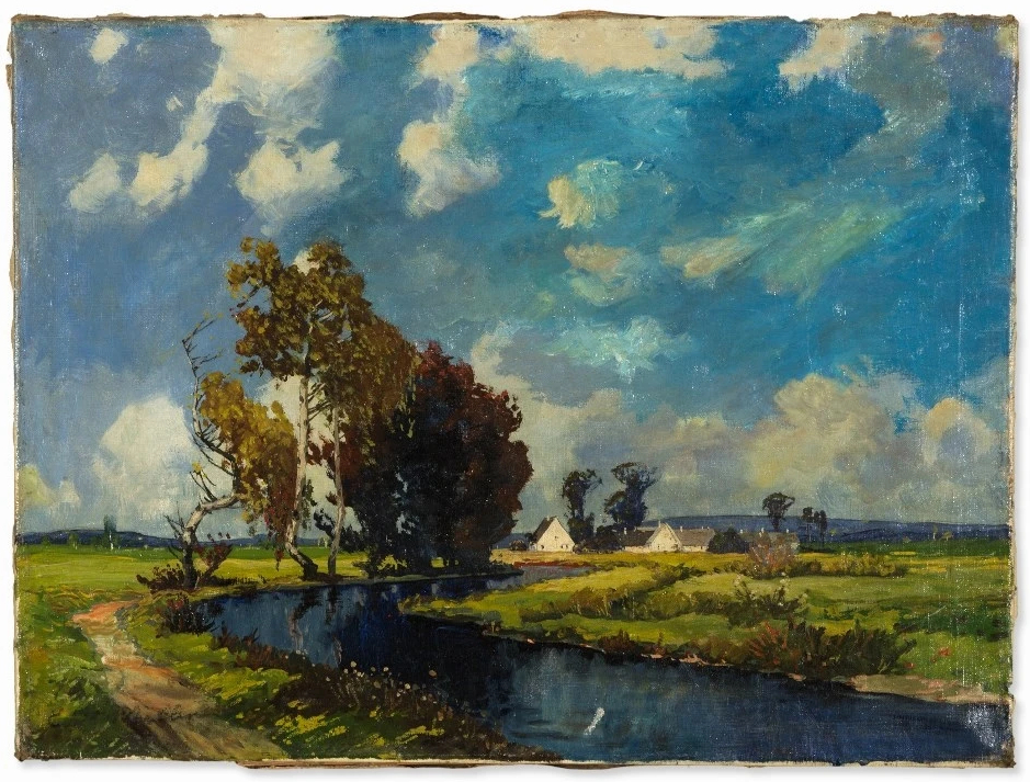 Peupliers au bord de l'eau