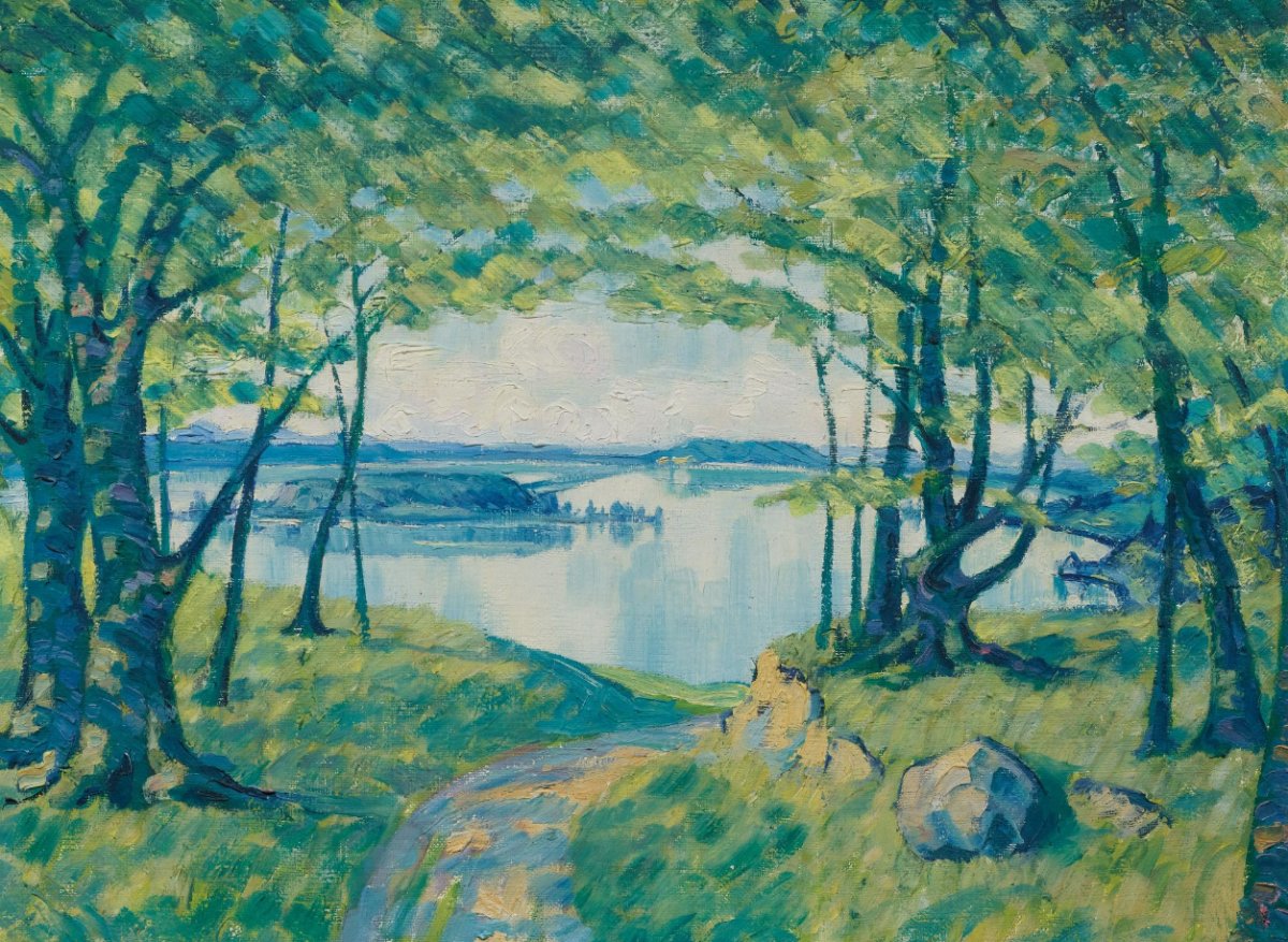 Matin au bord du lac de Bienne, vue de l'île Saint-Pierre