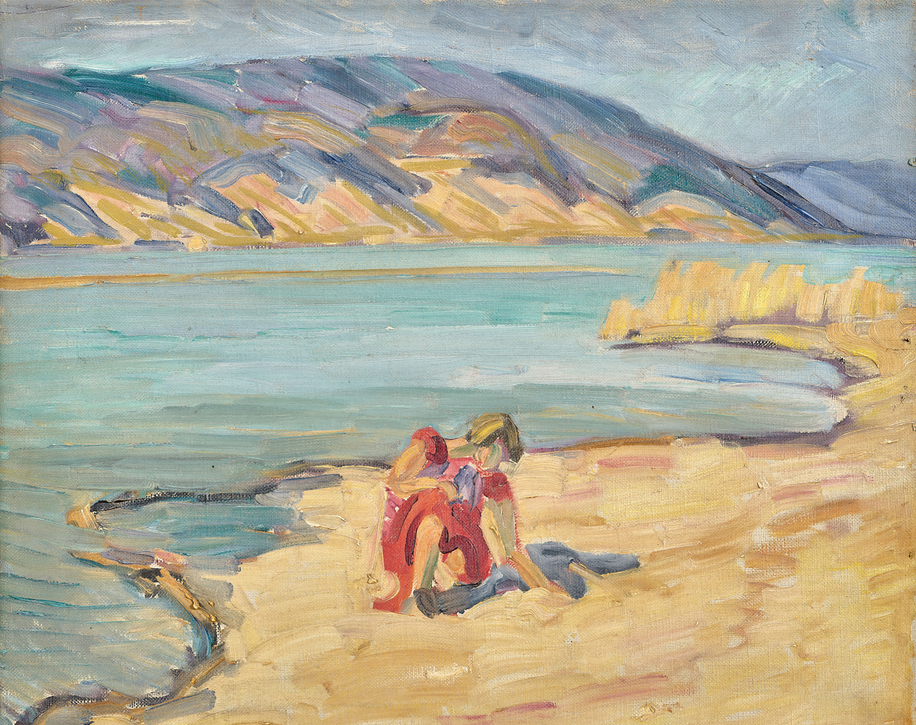 Filles sur la plage de l'île St.Pierre