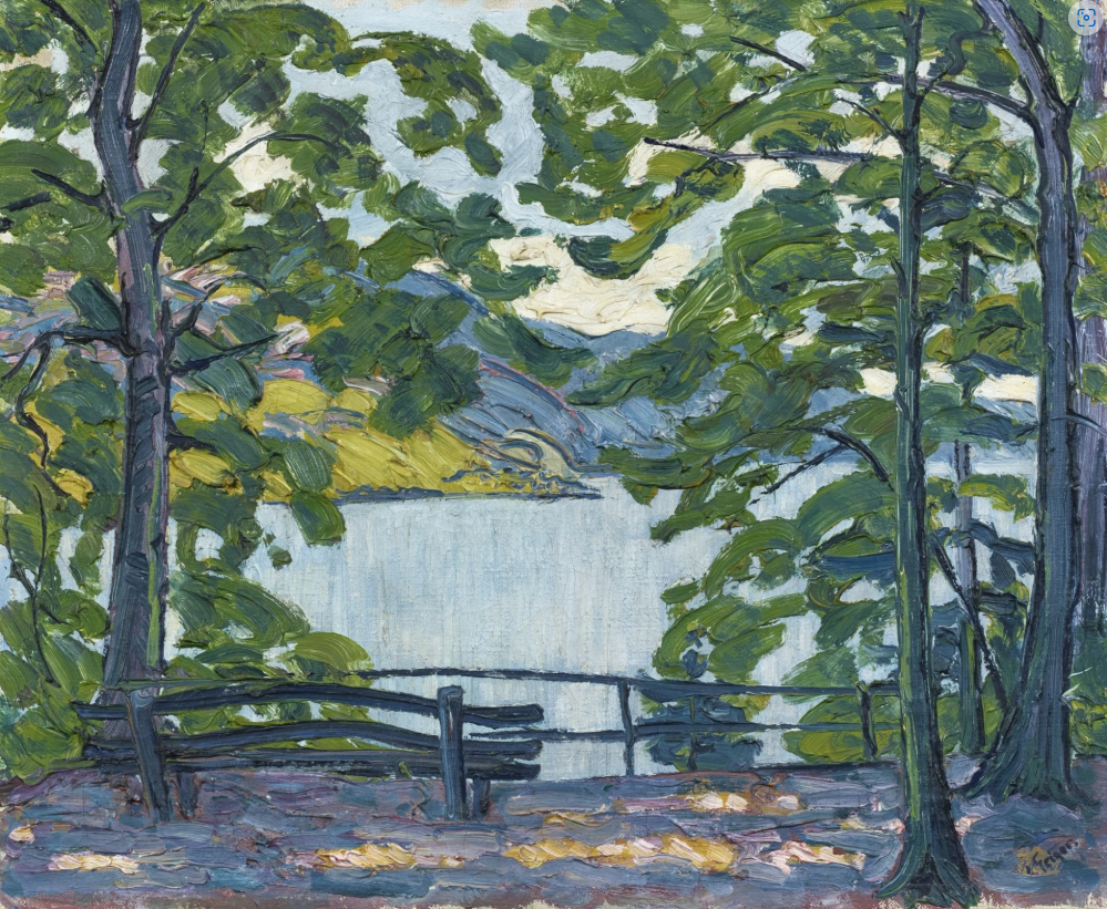 Banc sur la rive du lac de Bienne