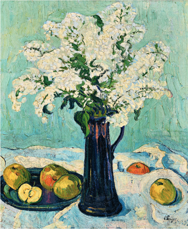 Lilas blanc et pommes, 1917