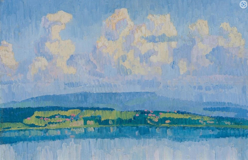 Paysage du lac de Bienne, vers 1912