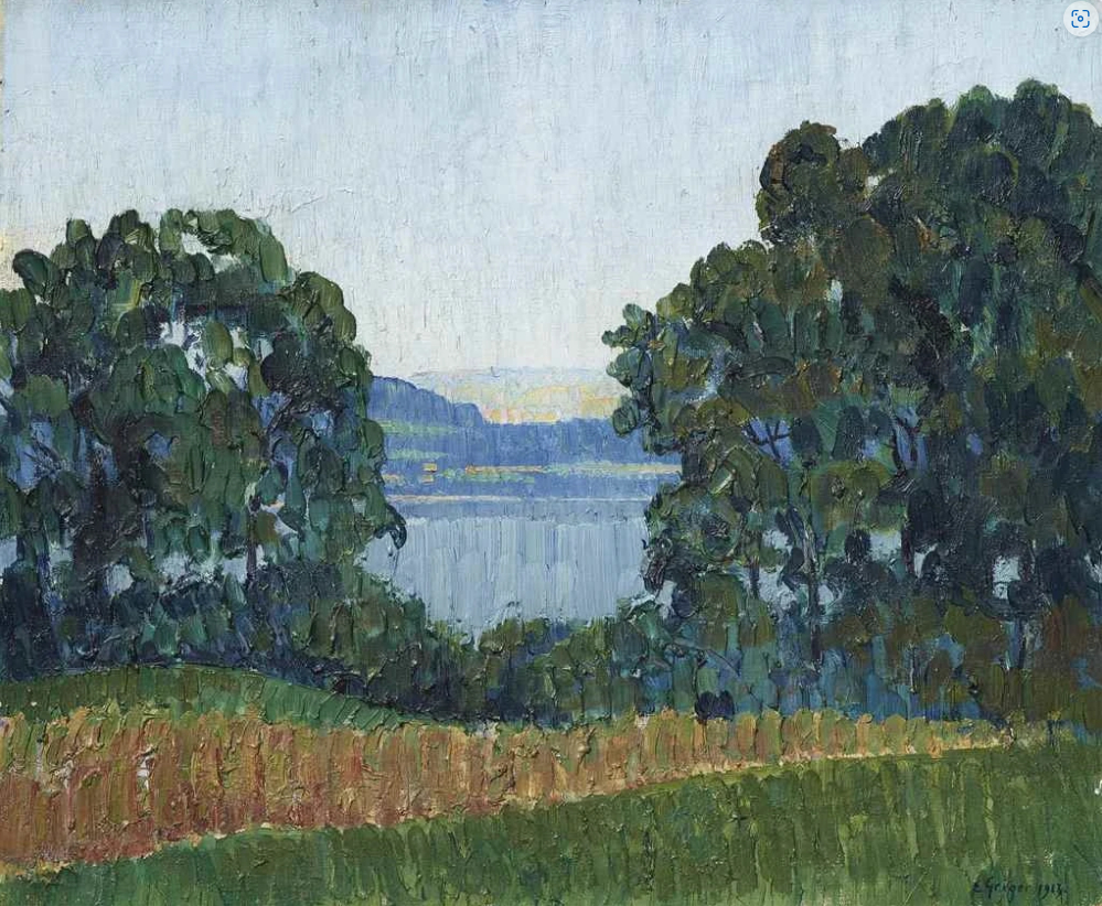 Soir de 1913 au bord du lac