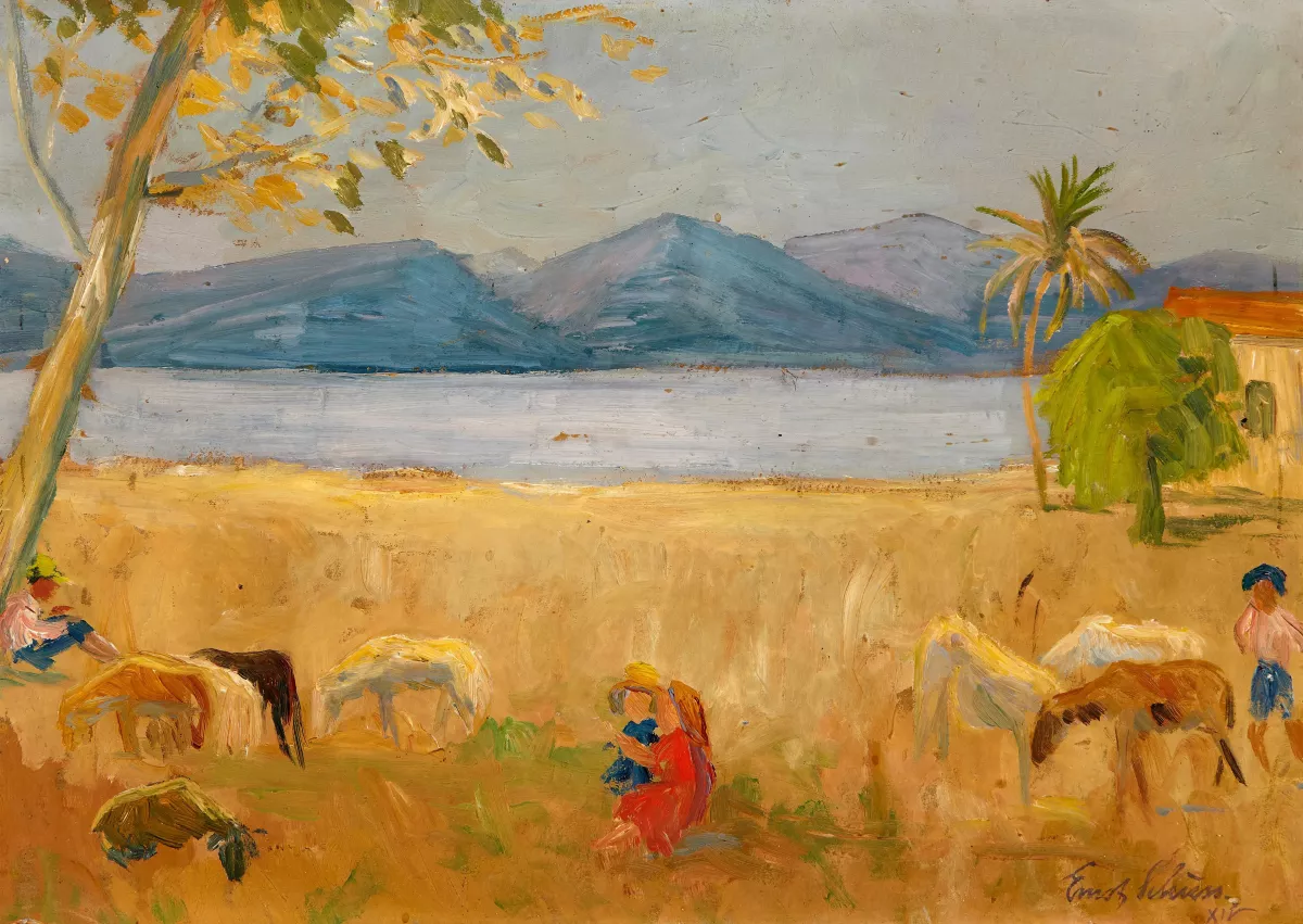 Paysage méditerranéen avec des moutons, 1914