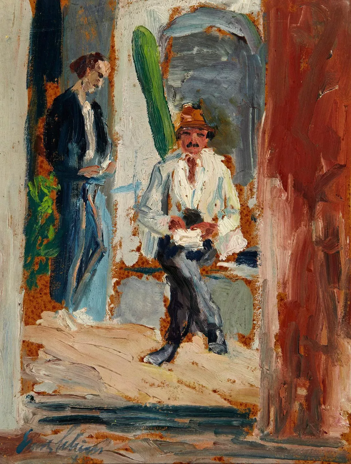 Deux figures masculines avec cactus, 1955