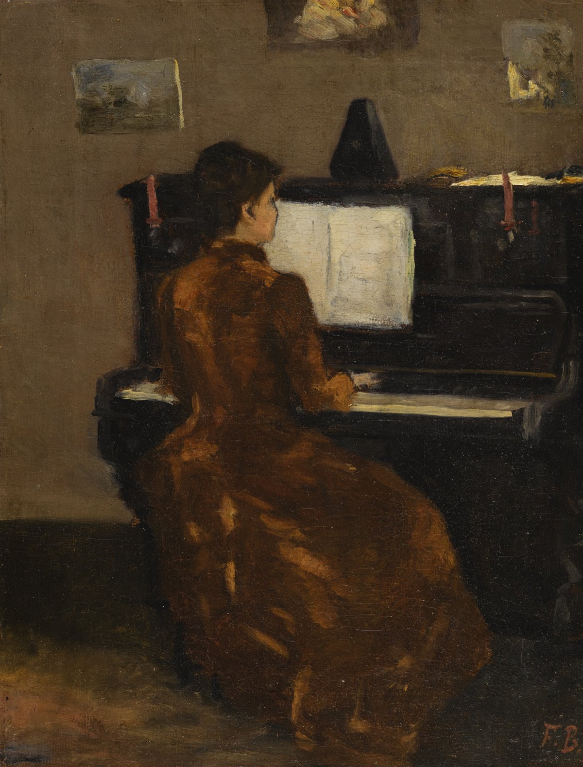 Jeune fille au piano, entre 1866 et 1867