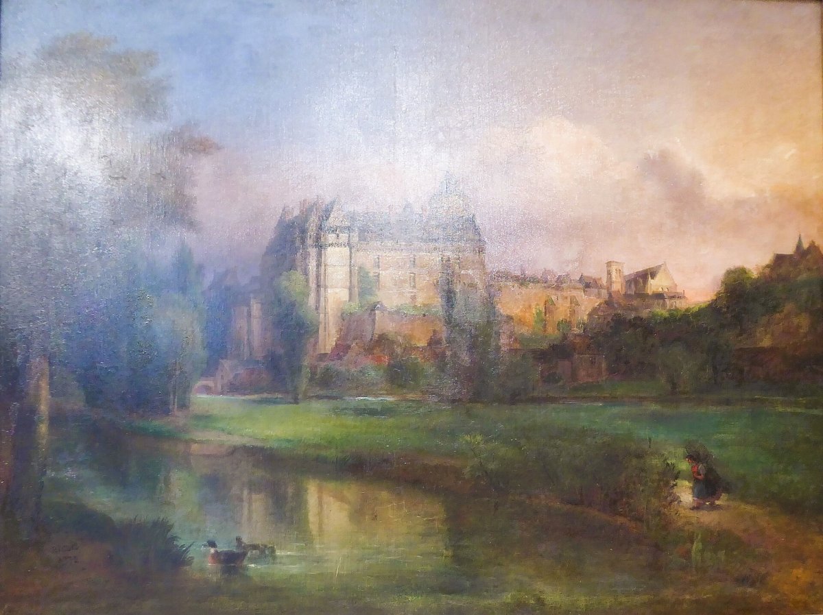 Vue de Châteaudun, au couchant, 1872