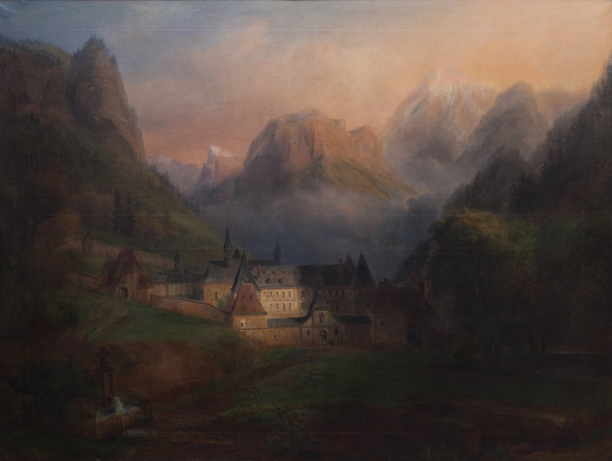 Vue générale du monastère de la Grande Chartreuse, 1870