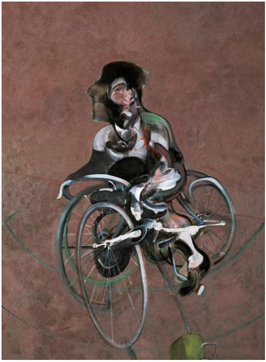 Portrait de George Dyer à bicyclette