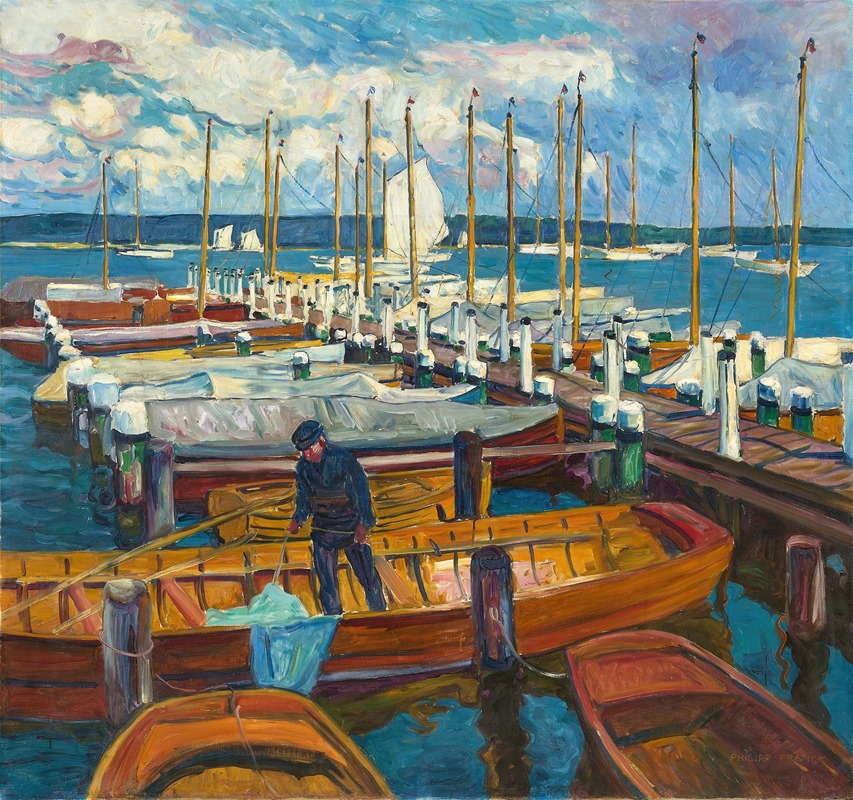 Embarcadère sur le lac de Wannsee (vers 1917)