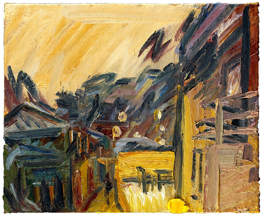Les studios IV, 1995, huile sur toile, 46 cm × 56 cm