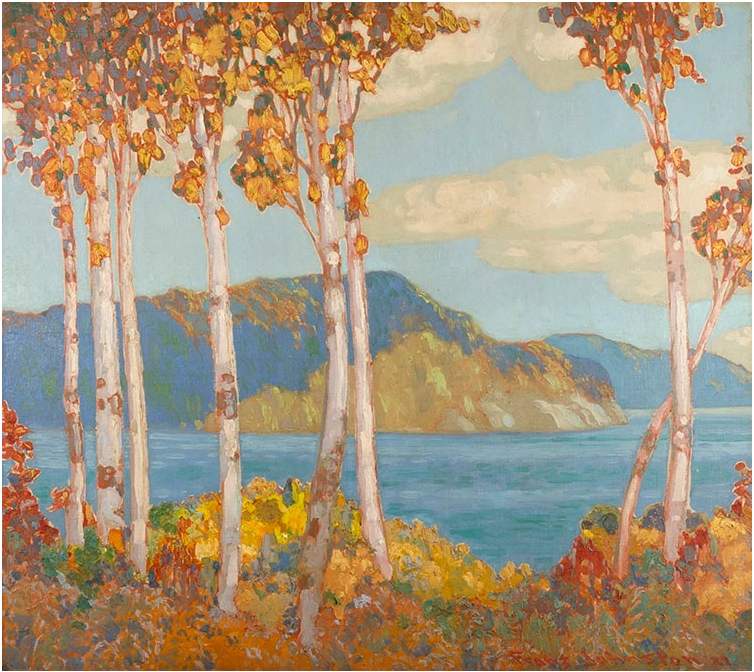 Paysage d'automne, daté de 1927