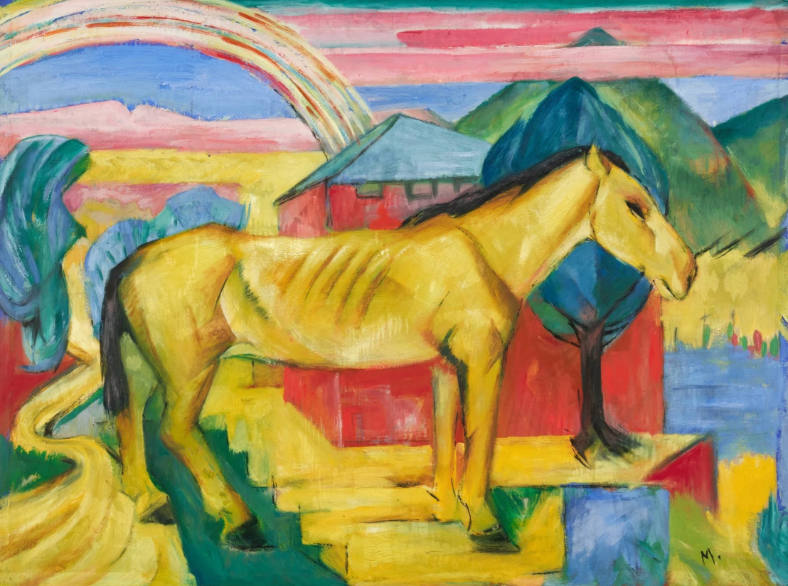 Le long cheval jaune, 1913