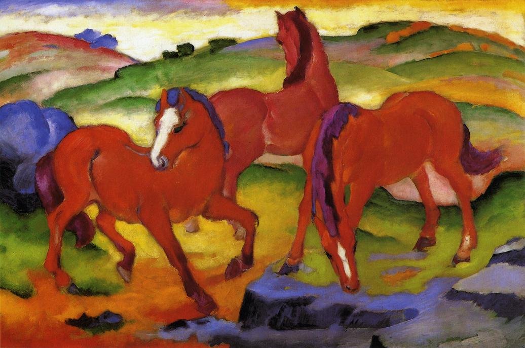 Trois chevaux rouges, 1911