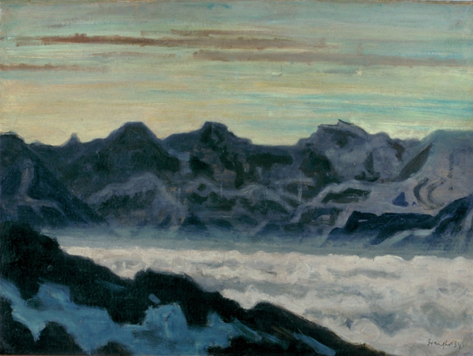 Paysage alpin avec mer de brouillard, 1934