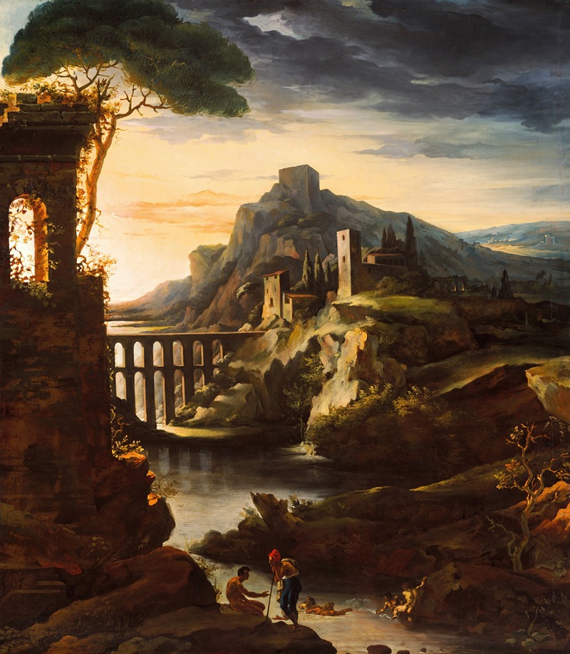 Soirée, paysage avec aqueduc (1818)