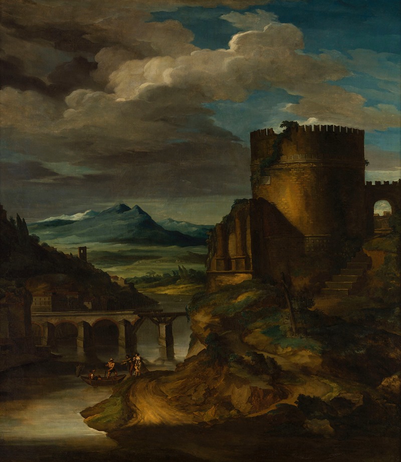  Paysage italien au tombeau (1818)