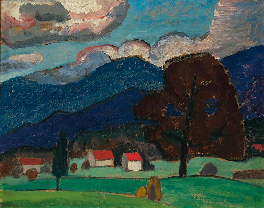 Paysage d'automne avec un arbre brun, 1931