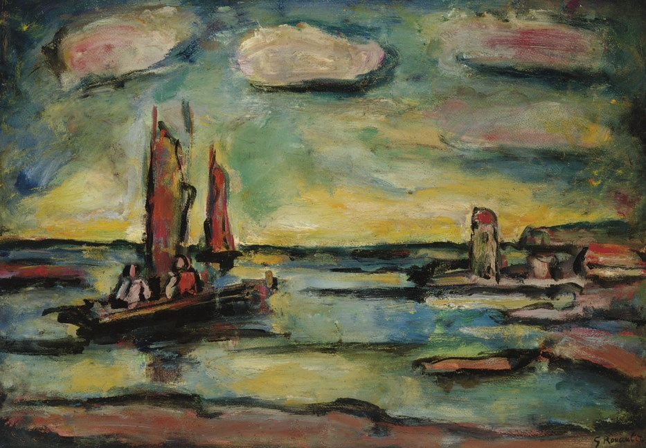 Barques de pêcheurs au soleil couchant, 1939