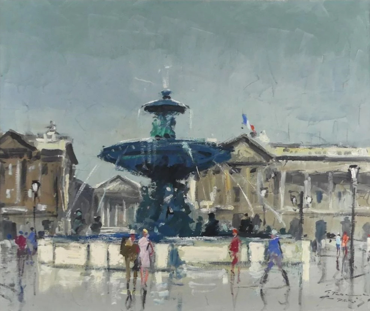 Paris et Madeleine dans le lointain