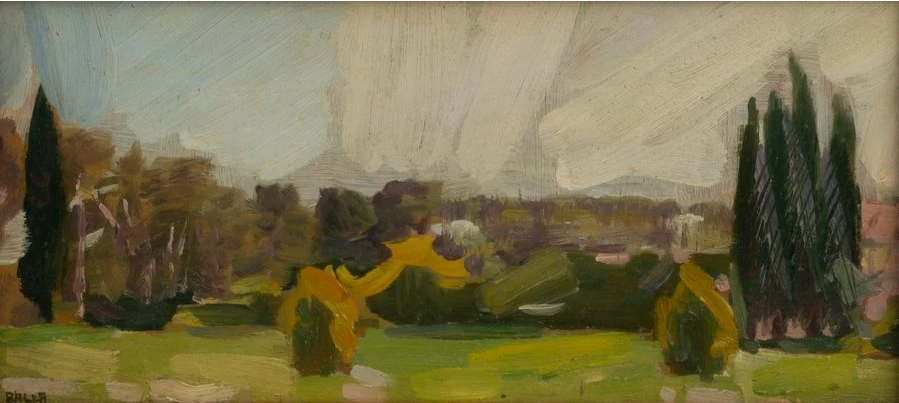 Paysage de la Valle Giulia (Les cyprès), vers 1928