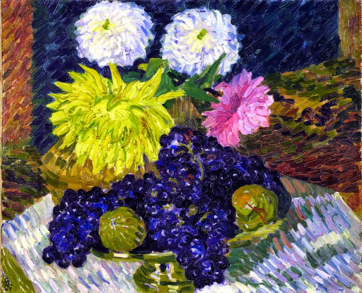 Dahlias et raisins, 1908 