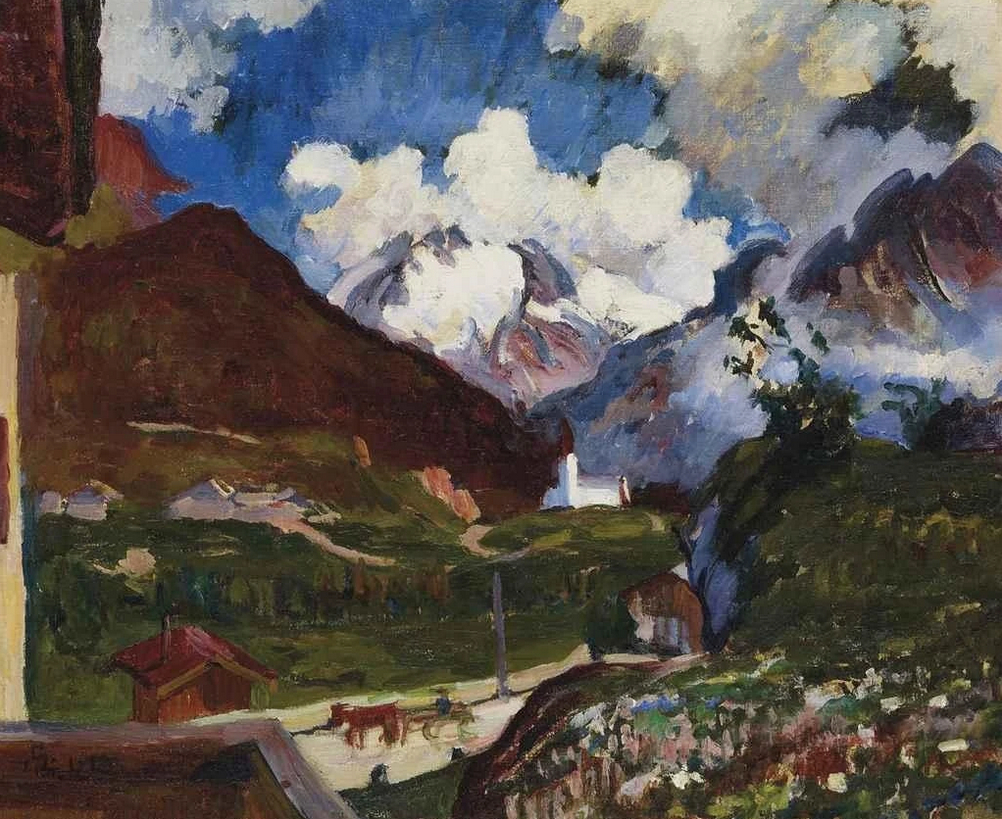 Maloja avec Monte Forno et Cima di Rosso, 1918