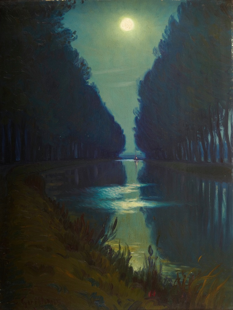 Canal de Chelles (Clair de Lune) (19e siècle)