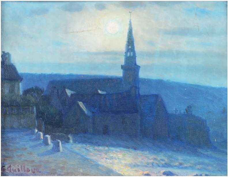 Clair de lune sur le clocher